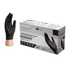 AMMEX Black Nitrile PF Exam Gloves